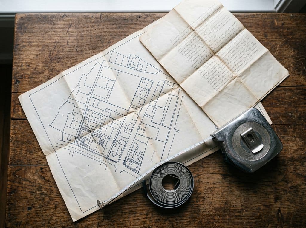 Plano y documentación catastral de una casa en A Coruña